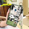 Panda Wristband Phone Case For Blackview A80 Pro Cute Anti-dust Anti-knock Wrist Strap Shockproof Cartoon Durable Ring