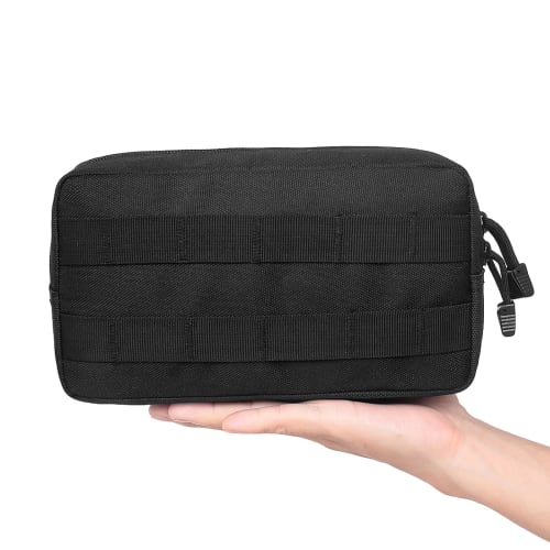 TRIWONDER MOLLE Pouch, Airsoft Pouch, Tactical Military Backpack, Belt Pouch, Dump Pouch, Bag for Fishing and Accessories (Black)