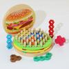 Wooden Children'S Educational Hot Dog Burger Set Column Building Block Puzzle Early Education Enlightenment Space Logic Thinking Training Toy