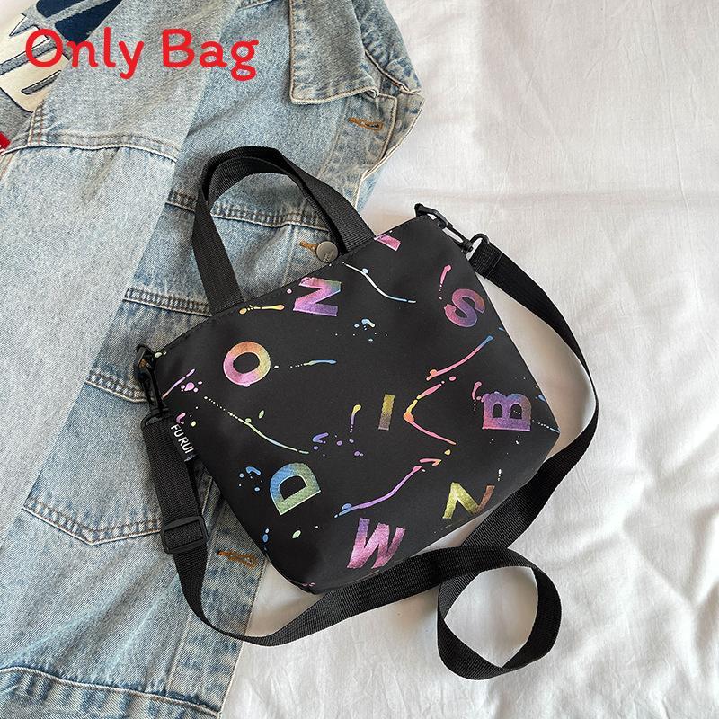 Street Style Nylon Tote Bag With Letter Print For Daily Use