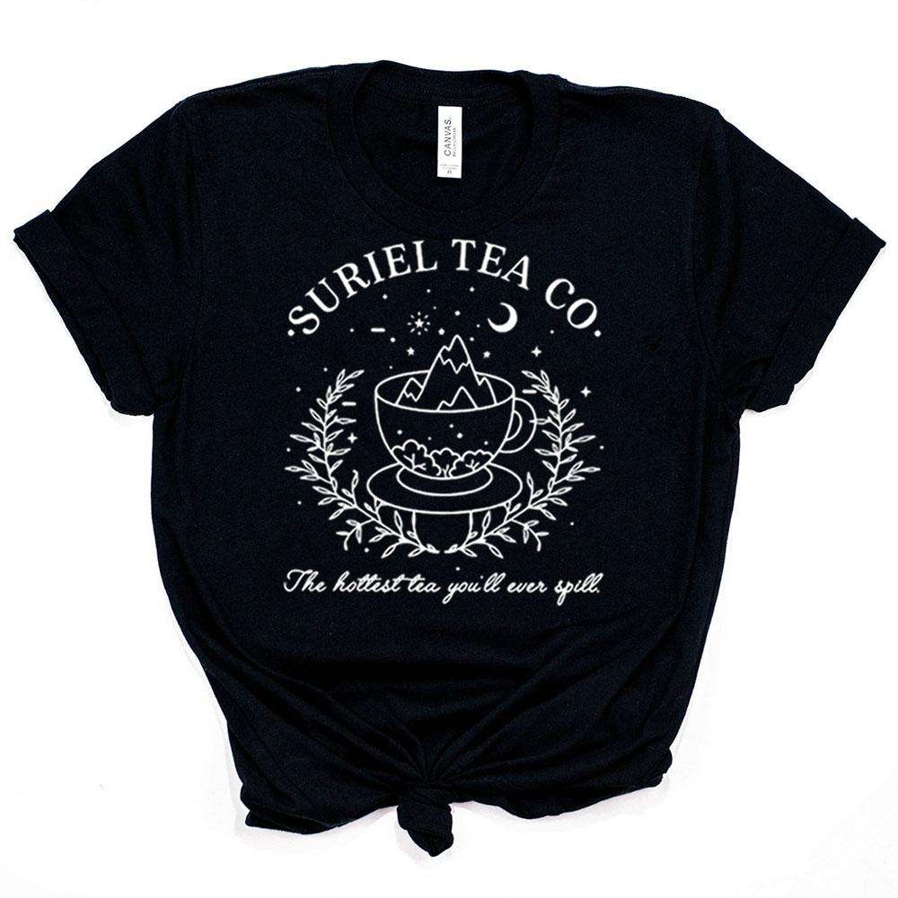 2025 Suriel Tea Co Shirt A Court of Thorns and Roses TShirt Acotar Velaris Tee City of Starlight SJM Bookish Tee Women Tops