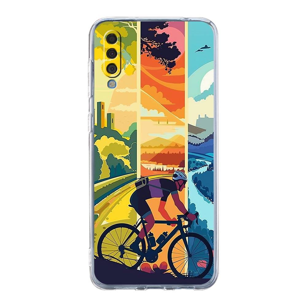 Phone Case For Samsung A56 A36 A26 A16 A14 A12 A22 A32 5G A34 A42 A52 A54 A50 A70 A40 A20S A04S A06 Cover Mountain Bike Cycling