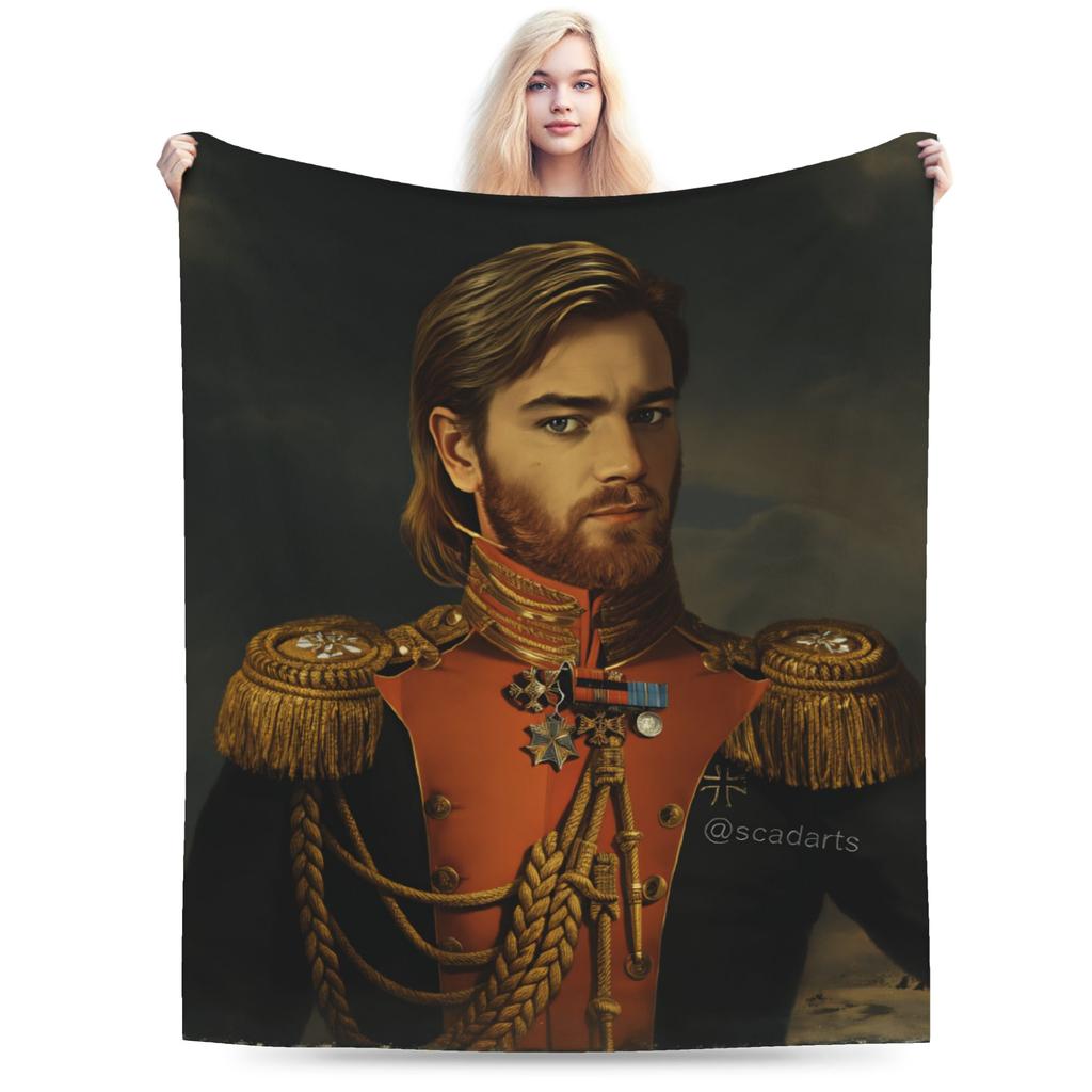 Soft Warm Blankets Children Ewan McGregor Jesus Art Print Throw Blanket  Flannel Bedspread For Couch Chair Sofa Bed Sofa Bed