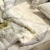 Luxury Floral Style Summer Quilt Skin-friendly Comfortable Ultra Soft Air Conditioning Cooling Quilts Home Travel Thin Blanket