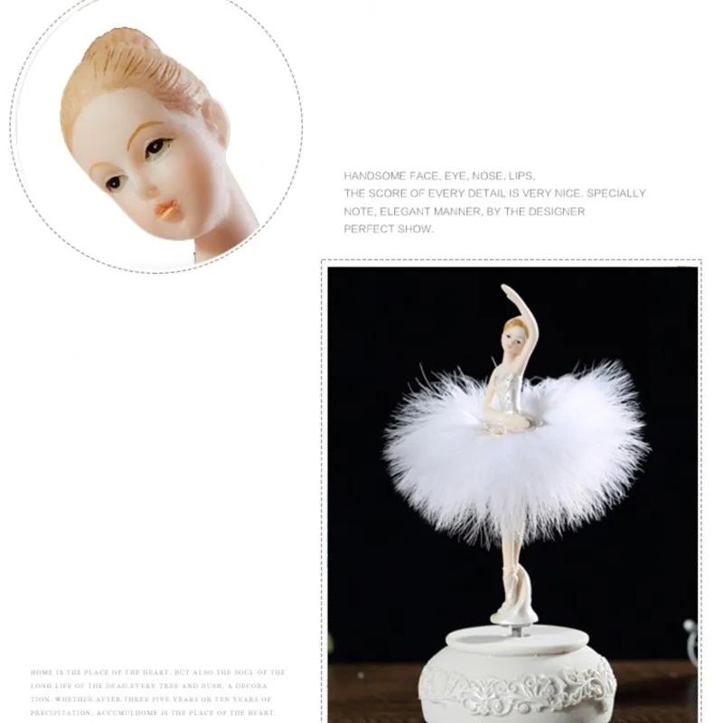 Carillon in Stile Ballerina Elegante Ballerina Eleganti Figure Ruotano Carillon Regalo Per Amico Decorazione Desktop Casa ZG116