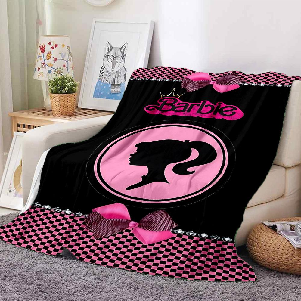 1 Stück Barbie, Rosa Flanell-Kuscheldecke Weich, Warm & Gemütlich für Sofa, Bett, Büro und Reisen Vielseitiges Ganzjahresgeschenk, Weihnachtsgeschenk