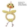 Plush Bird Dog Toy Spiky Rubber Ring Stuffed Bird Dog Chew Toy Rope Knot Interactive Tug-of-War Toy for Teeth Cleaning Small Medium Dogs