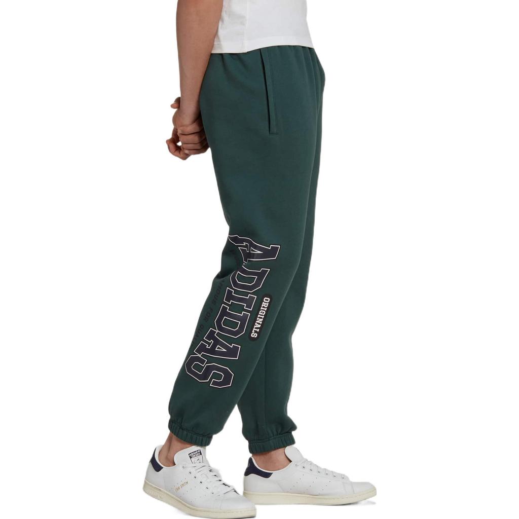 Adidas Originals Solid Color Letter Print Logo Joggers Men Bottoms Green HY6046