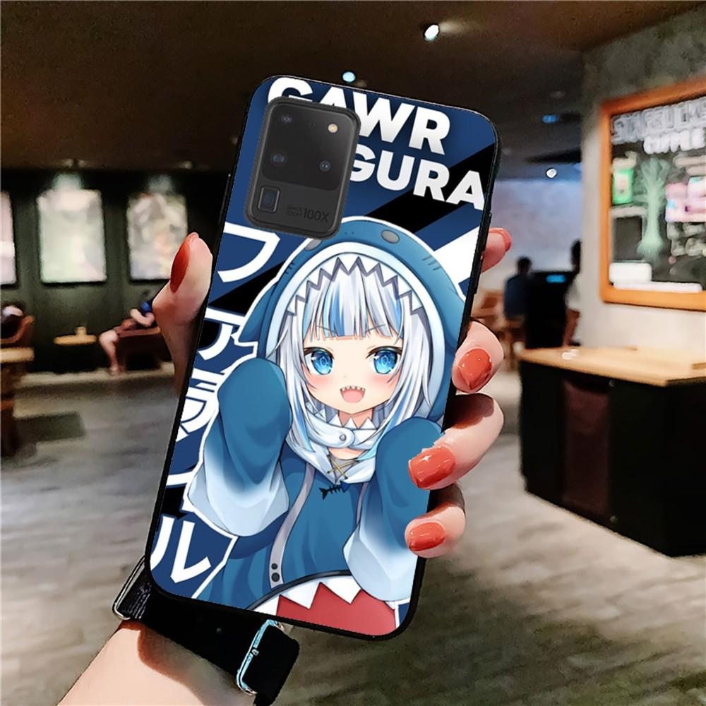 

Gawr Gura Phone Case For Samsung S 9 10 20 21 22 23 30 23 24 plus lite Ultra FE S10lite Fundas Samsung S23 Plus 5G