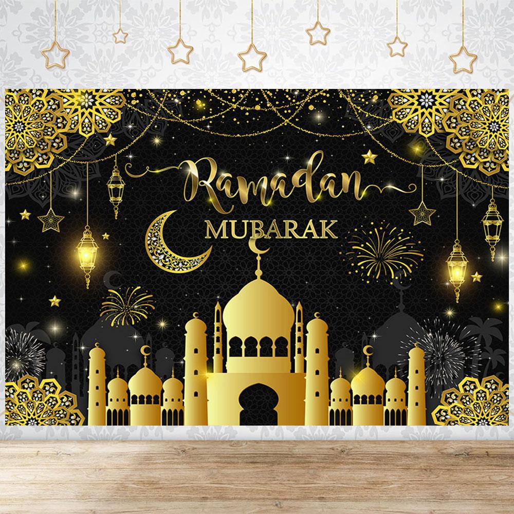 Eid Party Thema Traditioneller Hintergrund Ramadan Mubarak Dekorationen für Zuhause Islamisch Muslimisch Kareem Eid Al Adha Requisite Geschenk Poster