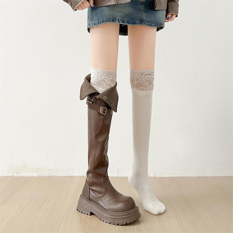 Fashion Autumn Winter Platform Thick Bottom Women Long Boots Fashion Female Casual Over The Knee High Booties