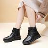 Women's Boots Autumn and Winter Thick Cowhide Cotton Shoes Women's Winter Boots Real Wool Soft Soled Non Slip Leather Boots