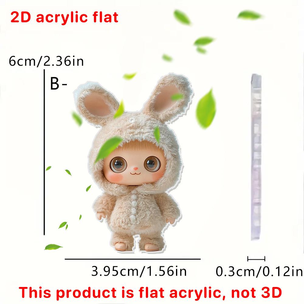 Valentine's Day Cute Rabbit Acrylic Pendant Ornament