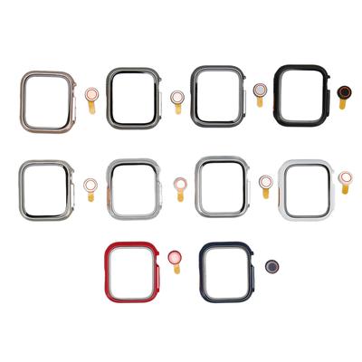 10Pcs Watch Hard PC Case with Tempered Glass Screen Protector All Around Protective Cover for IWatch Series 7 Smartwatch