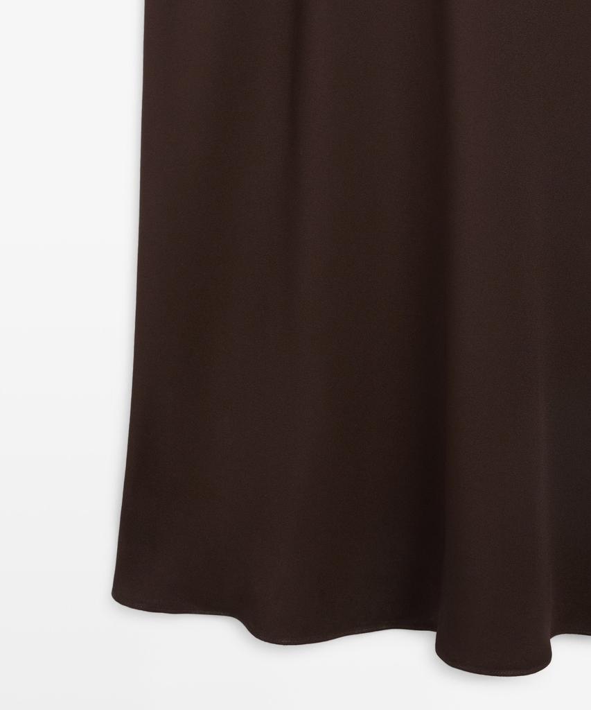 Masimodutti Halterneck Waistband Midi Dress