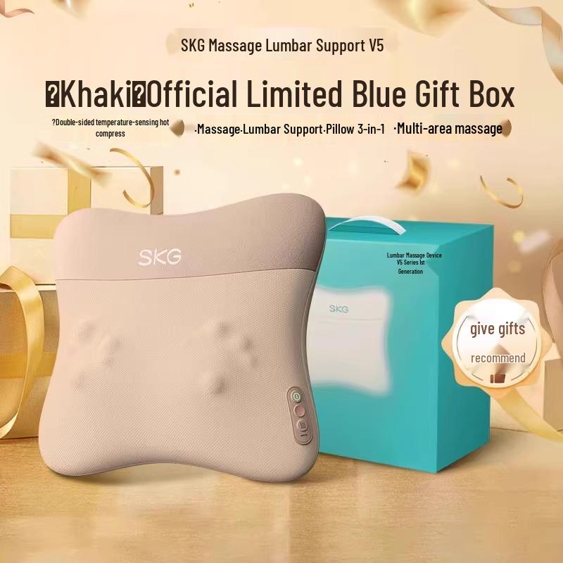 Christmas Gift SKG V5 Full-Body Kneading Massager: Waist, Back, Neck, Lumbar Support Cushion