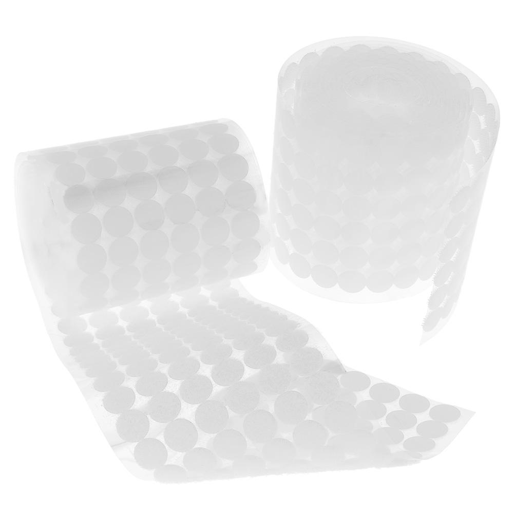 1000 Pairs Double-Sided Adhesive Fastener Tape Hooks Dot Curtain Disks White For Handbags Shoes Clothing Umbrellas