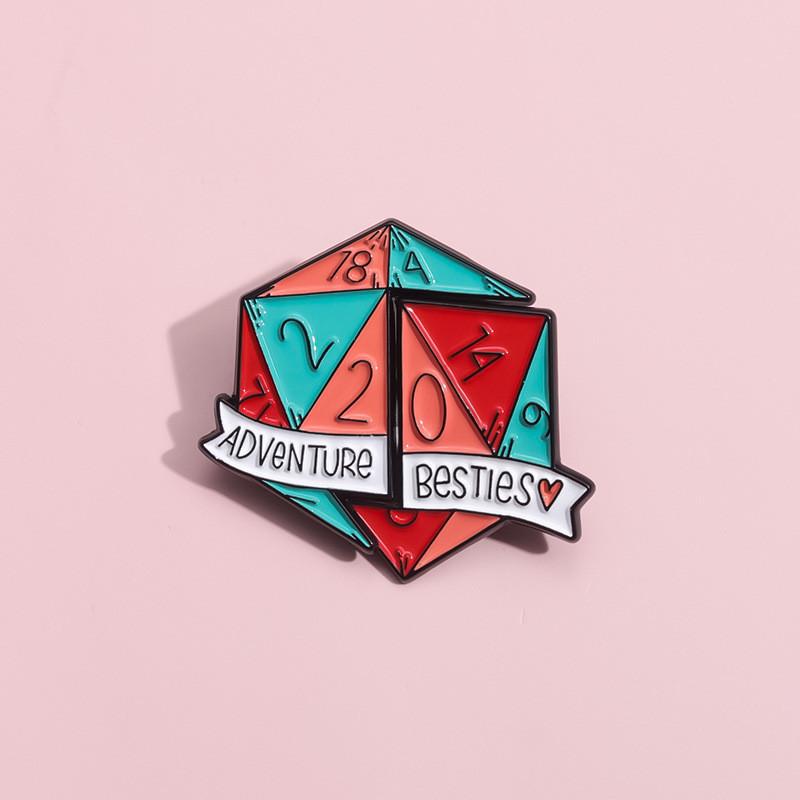 Unique Geometric Dice Style Brooch For Couples Personalized Fashionable Accessory For Bags And Hats