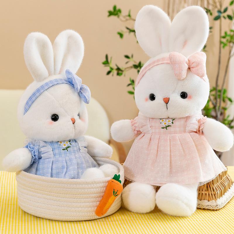 New Daisy Rabbit Doll Plush Toy Cute Bunny Rag Doll Gift for Girls