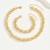 Bracciale Collana Lunga Catena Clavicola Design Metallico Esagerato da Donna