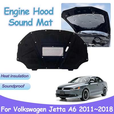 Engine Hood Sound Pad for Volkswagen VW Jetta A6 2011~2018 Car Heat Insulation Cotton Soundproof Cover Liner Interior Accessorie