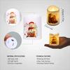 Flameless Candles with - Realistic Flickering Flame Effect,Christmas Candles,Santa,Snowman,Tree Patterns,Plug-Free for Tabletop