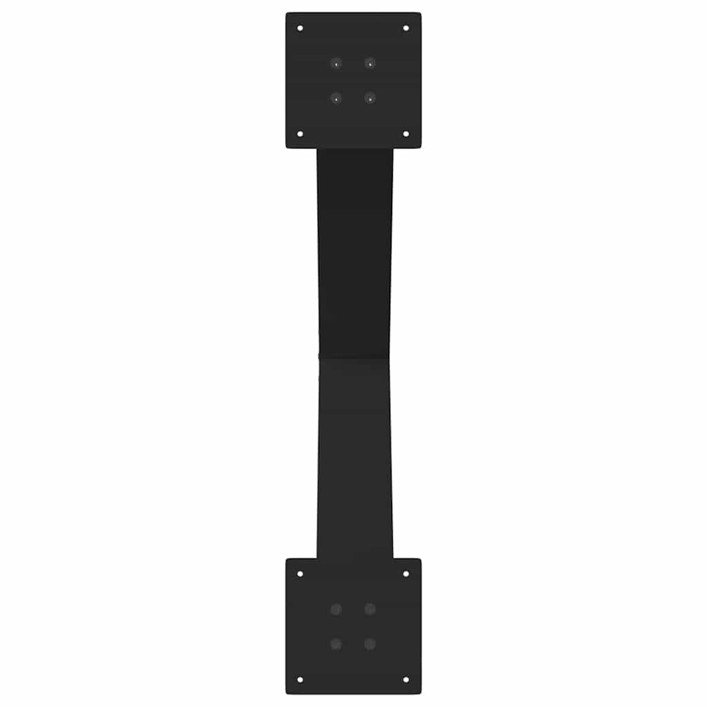 Vidaxl Nogi Do Stołu Jadalnego, 2 Szt., Czarne, 80X(72-73) Cm, Stal