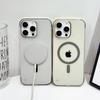 Ultra Thin Clear PC For Magsafe Frameless Phone Case For 17 15 16 Plus 12 13 14 Pro Max Wireless Charging Hard Back Cover