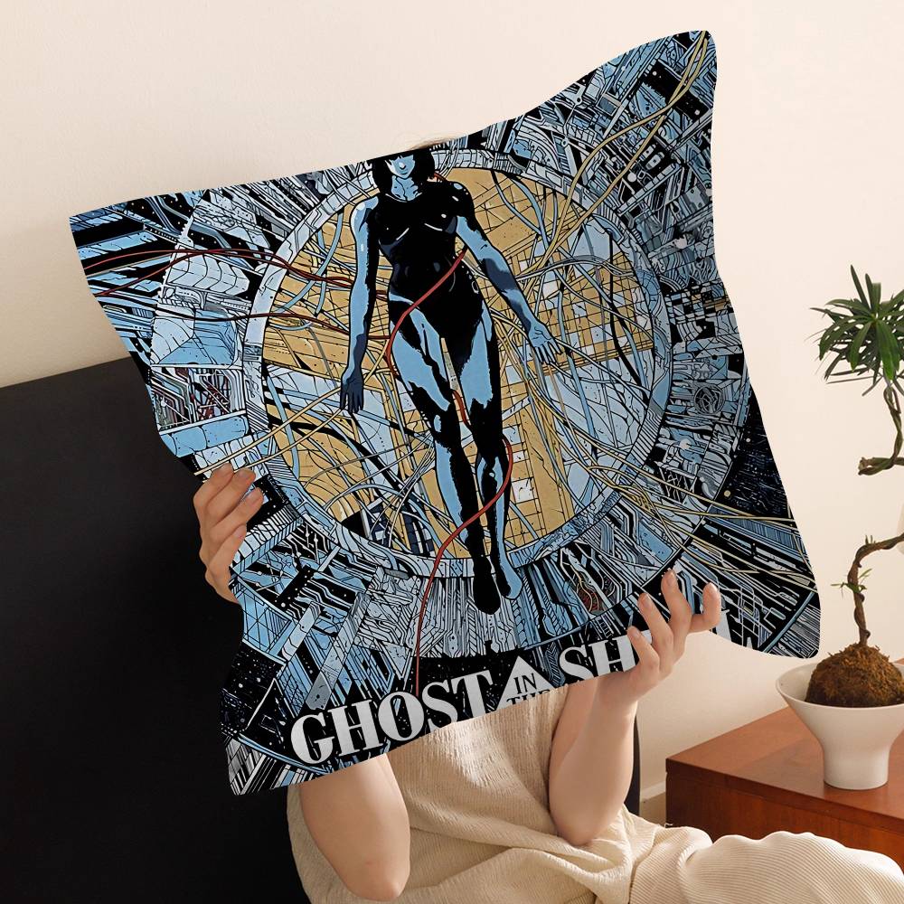 Anime G-Ghost In The Shell Lucky Dragon Pillow Cover Sofa Cushion Cover Home Room Decoration Children Gift