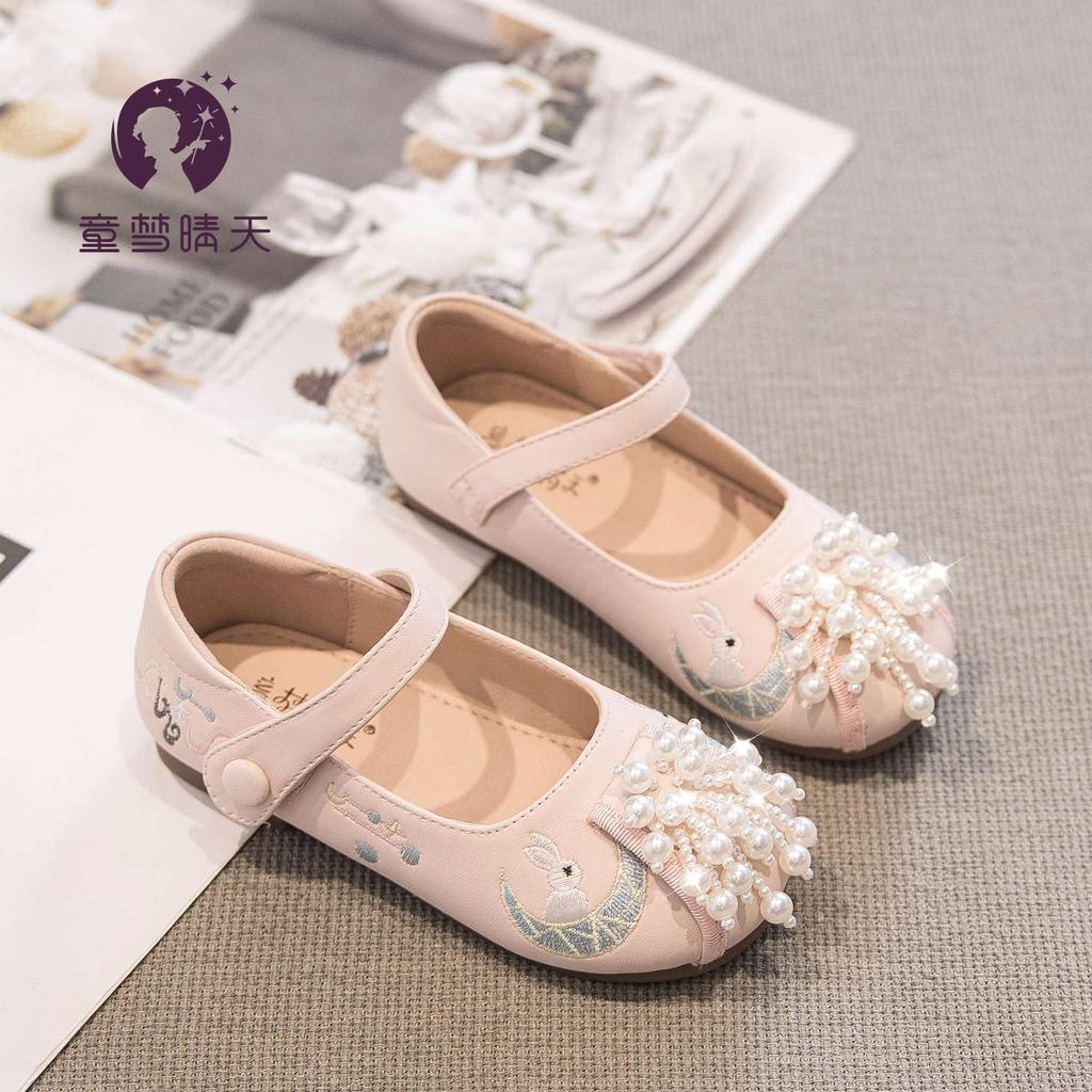 Children's Hanfu Shoes 2025 Spring Chinese Style Horse Skirt Girls' Shoes Women's Treasure Ancient Shoes Ancient Han Shoes