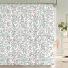 JY01Flower Shower Curtain Bathroom Waterproof Polyester Shower Curtain Floral Printing Curtains for Bathroom Shower with Hooks@1
