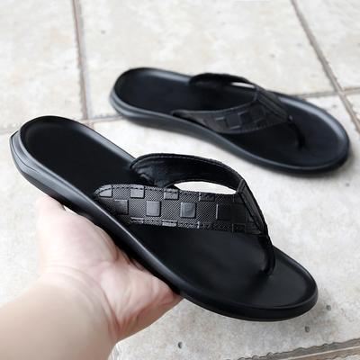 Pantofole da Uomo in Pelle Ciabatte da Uomo Scivoli Vera Pelle Casual Outdoor Estate Designer Italiano Classico Calzature da Spiaggia Maschile