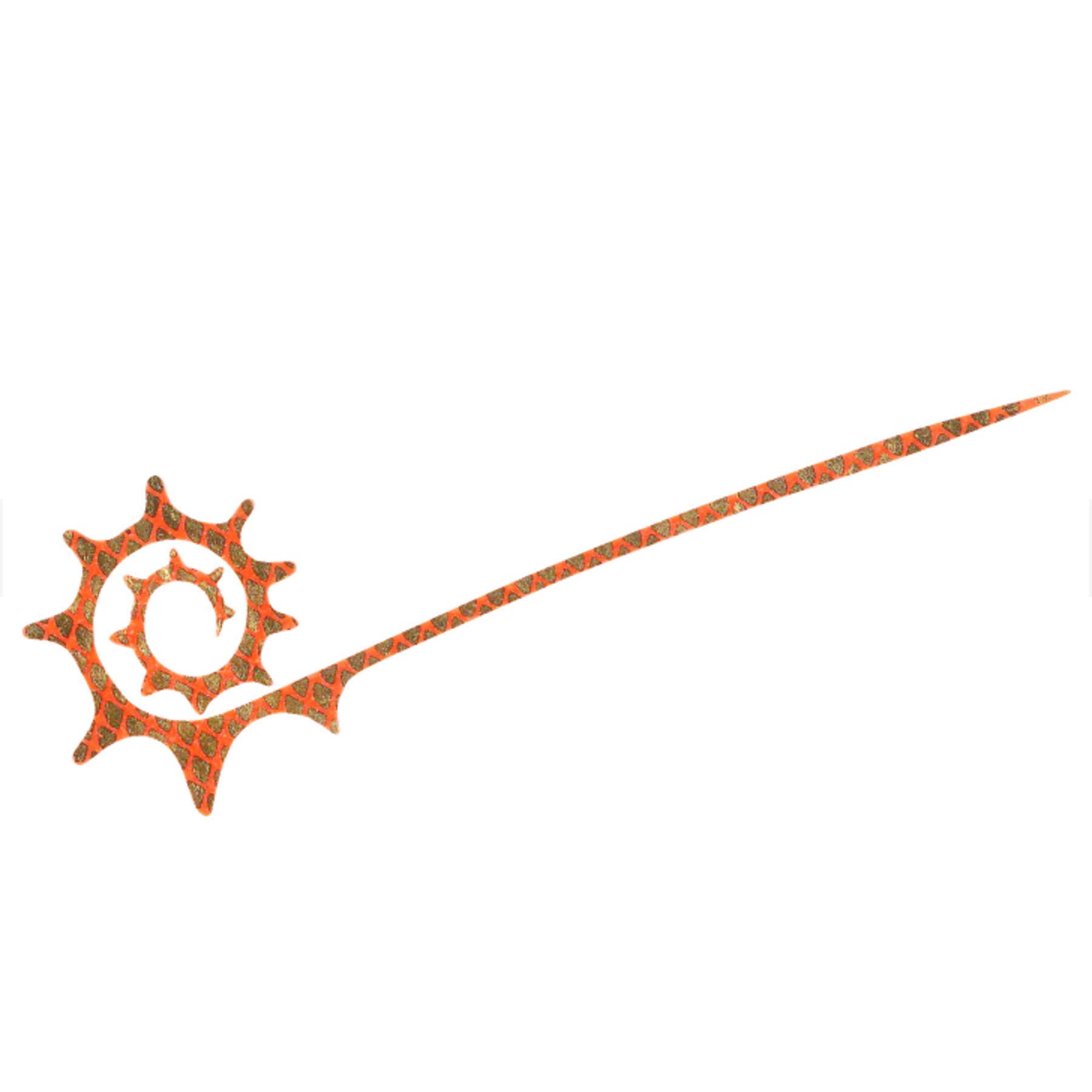 Hayabusa Musou Madai Free Slide Custom Tie Dragon Curly Slim №10 Золотой Оранжевый