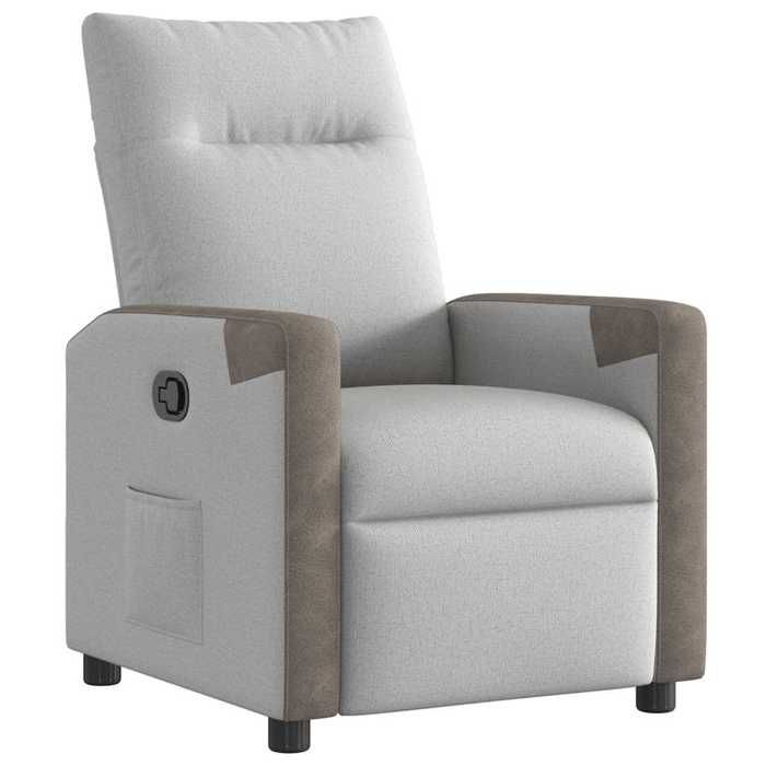 VidaXL Fauteuil inclinable gris nuage tissu, fauteuil, fauteuil inclinable TV, poussette, fauteuil inclinable pour personnes 4104838
