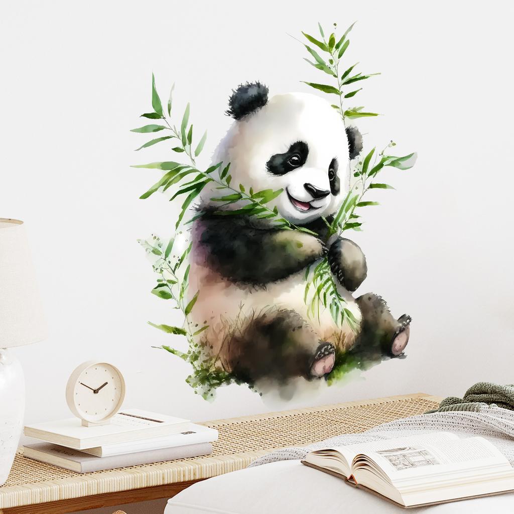 Cartoon Panda Löwe Zebra Tier Tapete Selbstklebend Abnehmbar für Kinderzimmer Kinderzimmer Schlafzimmer Wohnzimmer