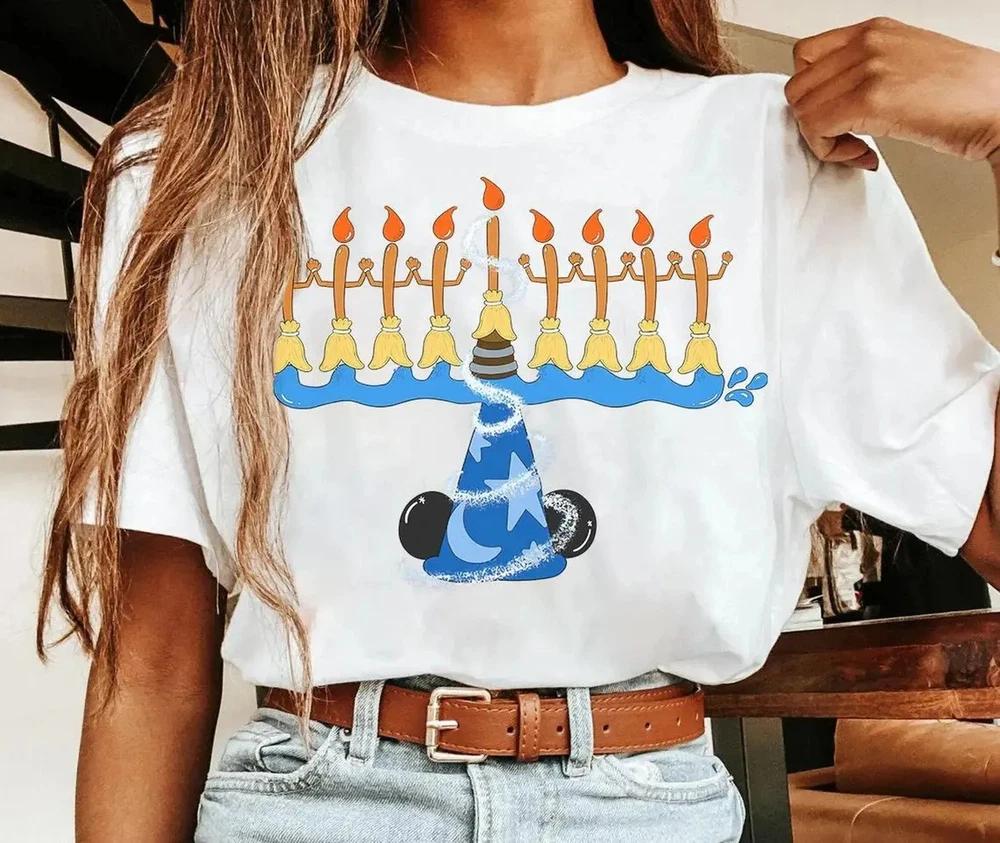 Magical Unisexorah Hanukkah Hat Fantasia TShirt Unisex S