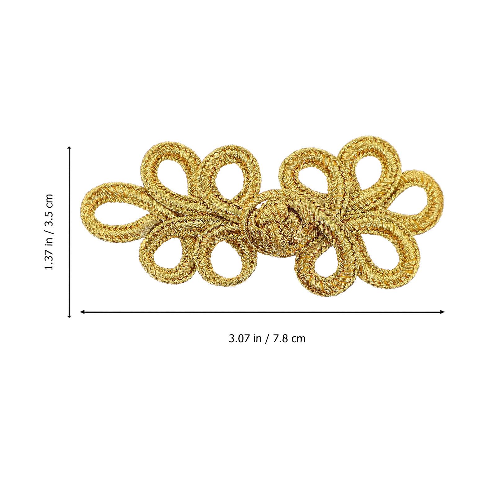 

10Pcs Chinese Knots Buttons Fine Workmanship Cardigan Cheongsam Clothing Fastener Sewing Accessory Decorative Suit Knot золотистий