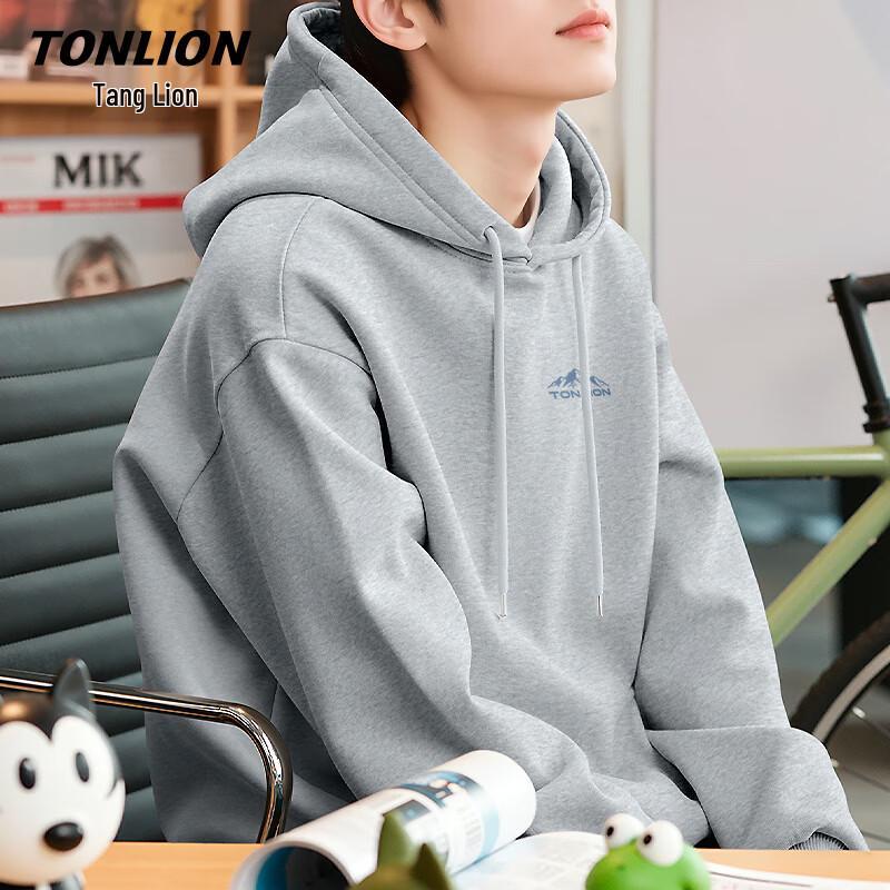 TonLion Men's American Retro Hooded Sweatshirt