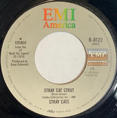 7-Zoll Schallplatte STRAY CATS - Stray Cat Strut B8122 EMI America 1982 US Rock Gebraucht