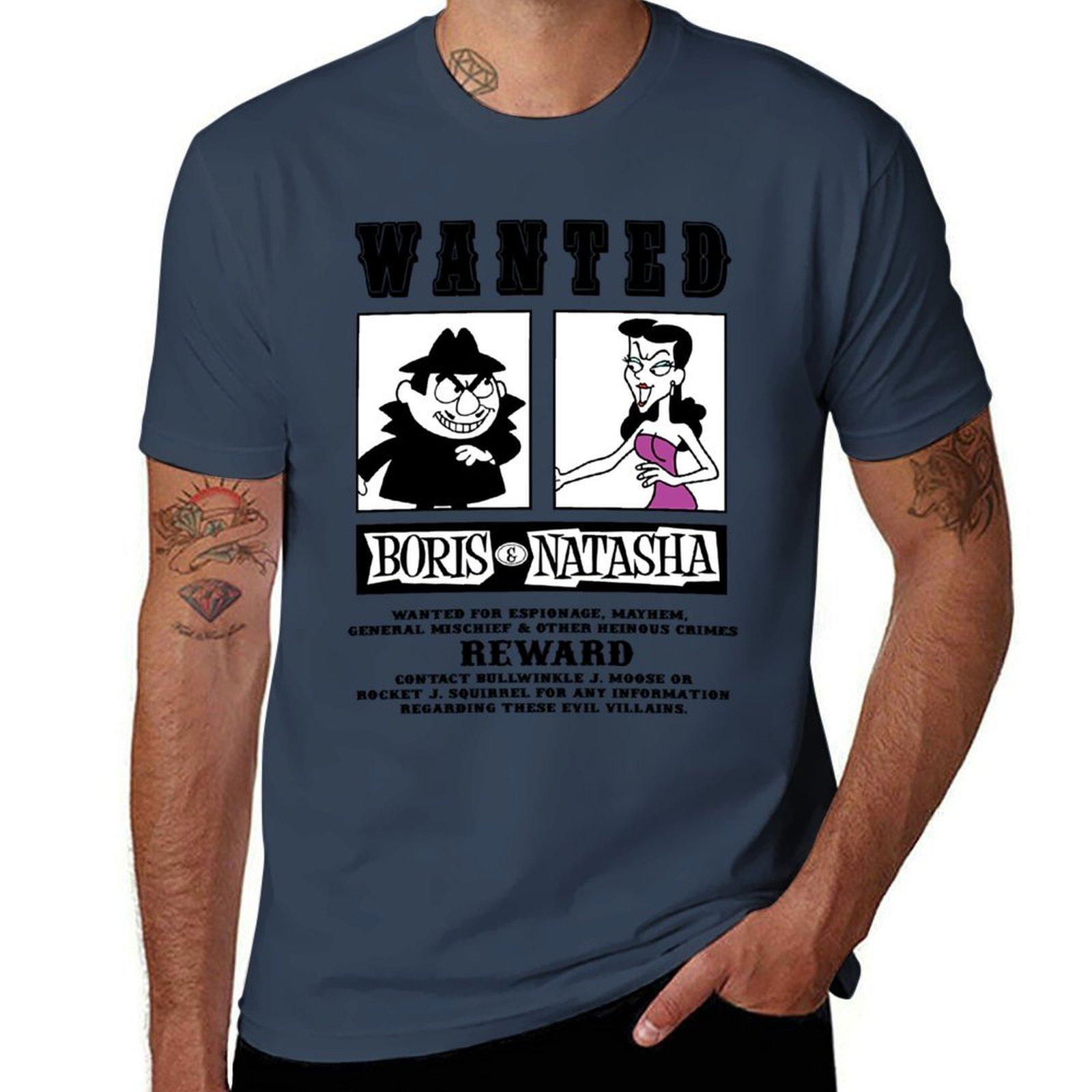 Day Gifts For Boris Natasha Wanted Poster Gift Music Fans Tshirt Breathable Workout Short Sleeve Top S