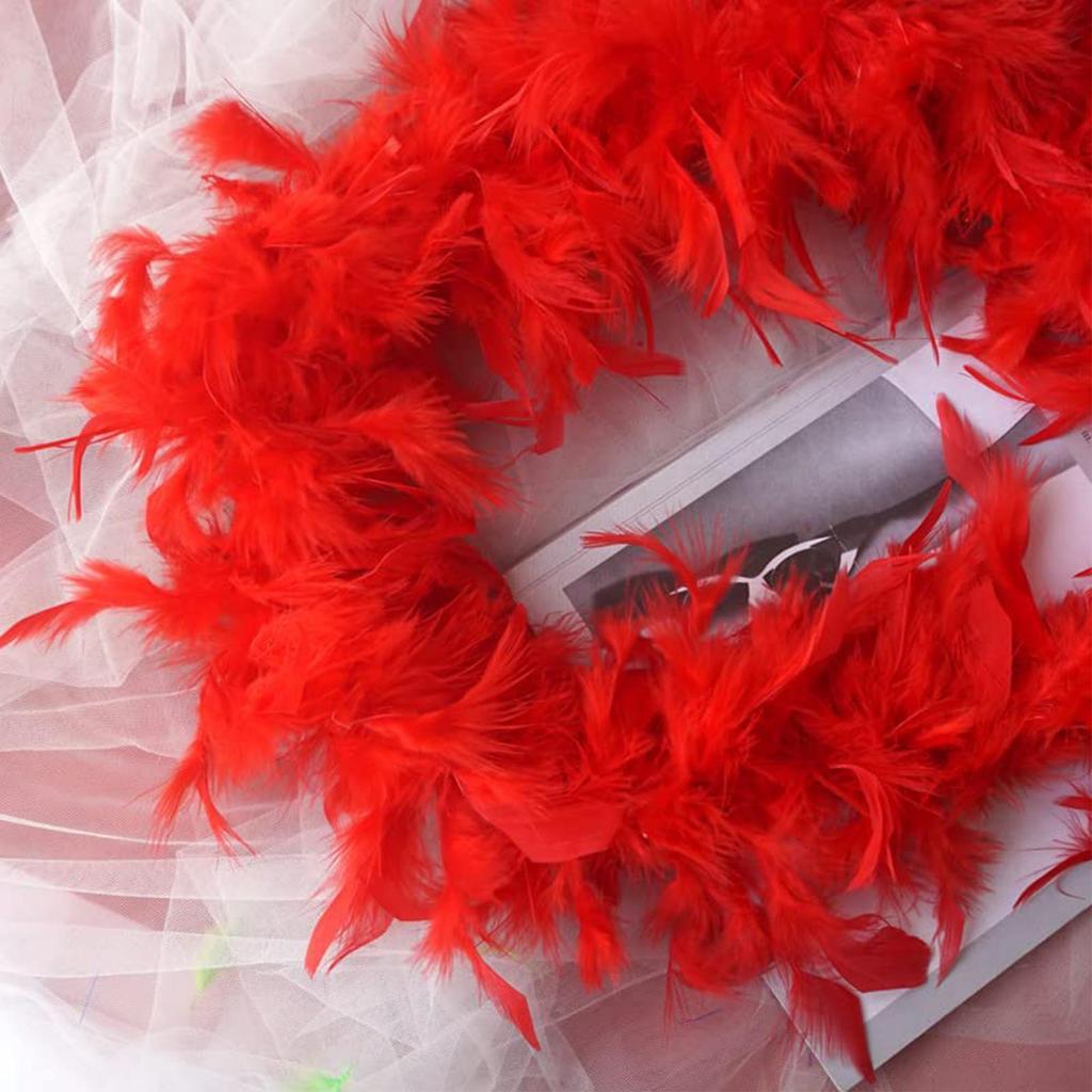 Feathers Boa Turkey Feathers Garland Boa Girls Dress Up Costume Party Supplies for Wedding Cosplay Dancing Halloween Parties