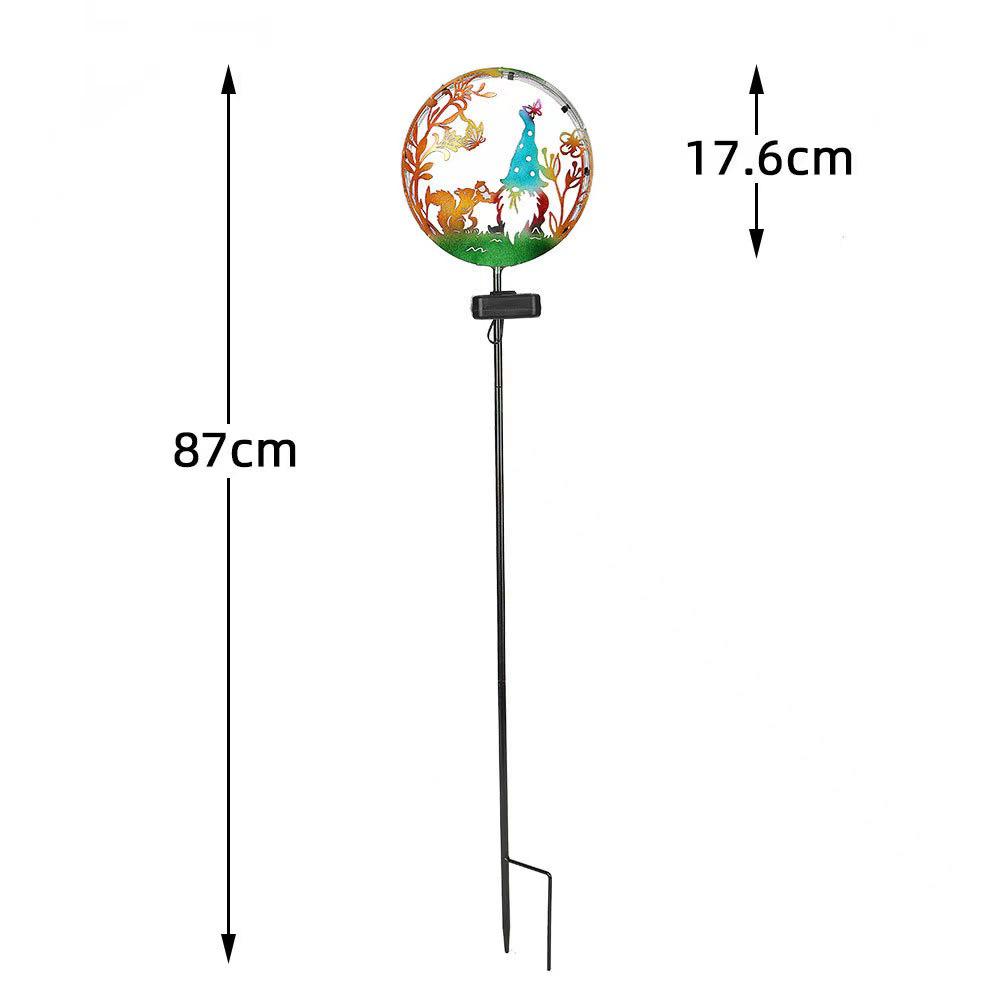 Solar Animal Silhouette LED Stake Light – Wrought Iron Outdoor Landscape Decoration for Courtyard and Small Yards