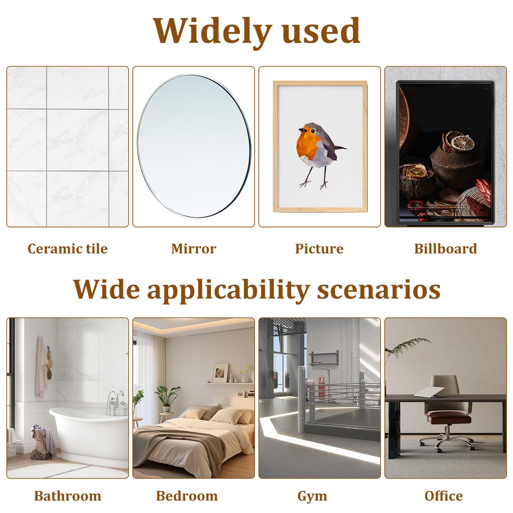 4 Stück Metall-Spiegelklammern Edelstahl Schwarze Spiegelhalterklammern Kanal-Spiegelklammern Kits für Spiegel-Werbetafel