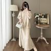 Women's Autumn/Winter High-End Knit Set: Tassel Shawl, Sweater & Skirt.