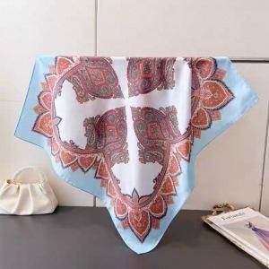 Autumn and winter Maillard cashew square scarf silk scarf women's shirt versatile neck small scarf tied hair decorative scarf