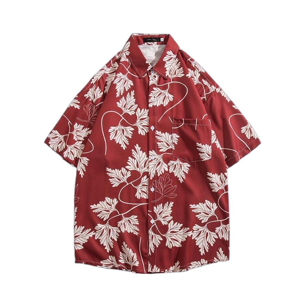 

Рубашки унисекс с коротким рукавом из ледяного шелка, свободные, женские, мужские, шикарная парная одежда, футболка, для отпуска XXXL красный