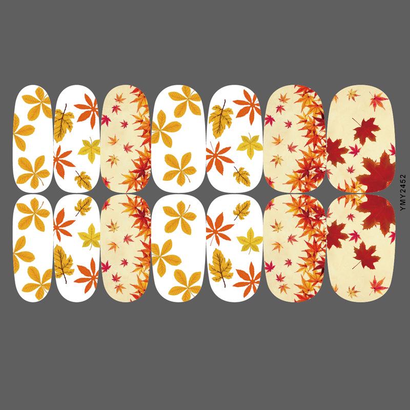 Flower Series Nail Art Stickers: Full Adhesive Set YMY2451-2465