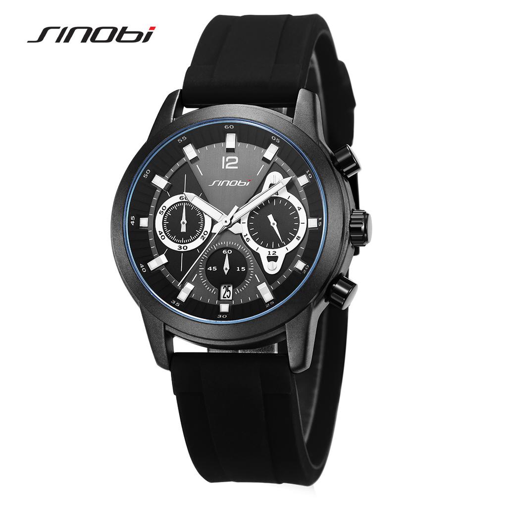 Men'S Watch Premium Sense Multi-Functional Waterproof Silicone Tape Quartz Watch High-End Men'S Watch Men'S