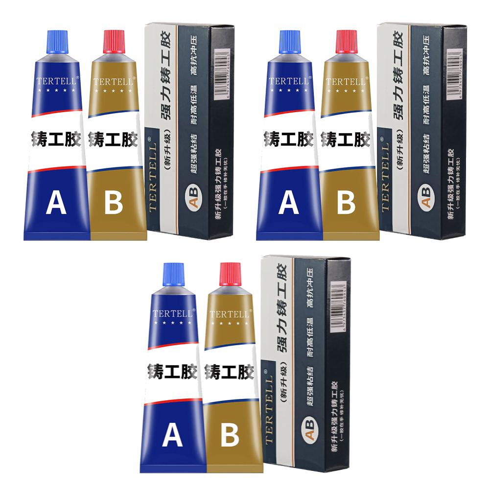 2pcs Metal Glue Extrusion Casting Metal Repair Glue Liquid Weld Aging Resistance Multi-function for Hard Plastics and Ceramics