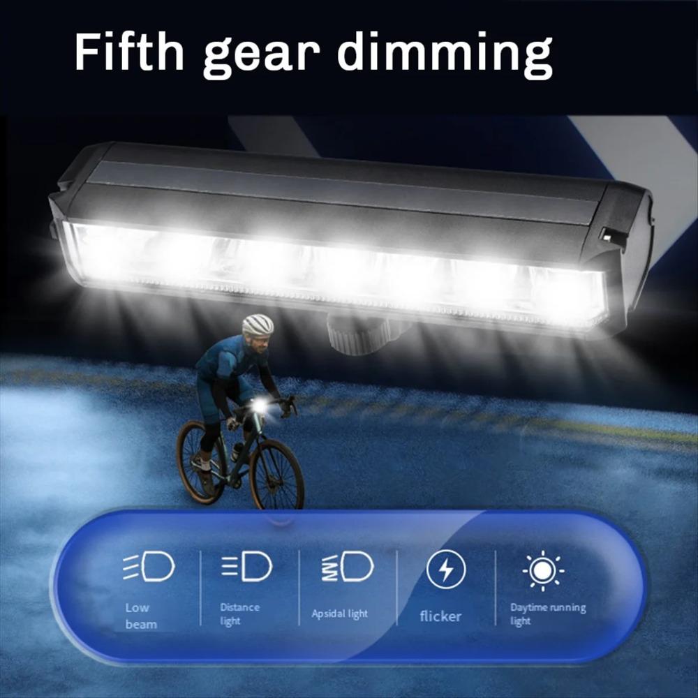 Elektroroller Vorderlicht 4000mAh wasserdichte Taschenlampe USB-Aufladung Fahrradlicht (1 Stück)